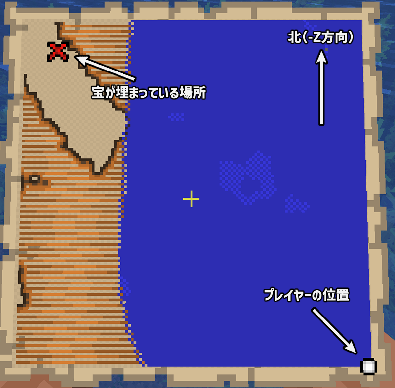 宝の地図の範囲外