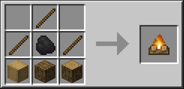 マイクラ　焚き火クラフト