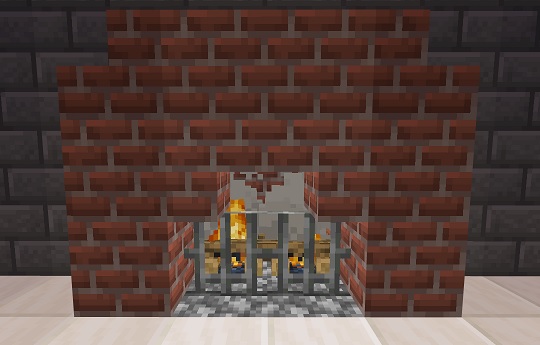 マイクラ　暖炉例