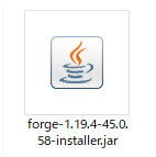 Minecraft Forge Ver1.19.4のインストーラー