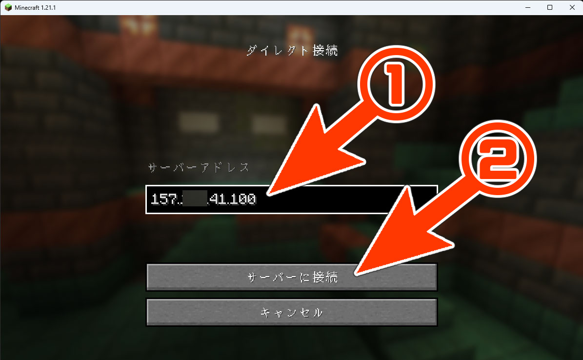 マイクラサーバー、ダイレクト接続