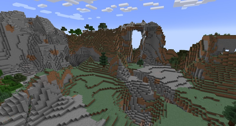 マイクラ　吹きさらしの丘バイオーム