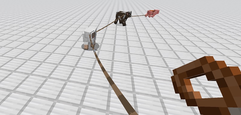 マイクラ　リードでmobとmobをつなげる