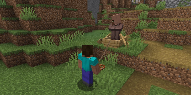 マイクラ　村人をボートで運ぶ