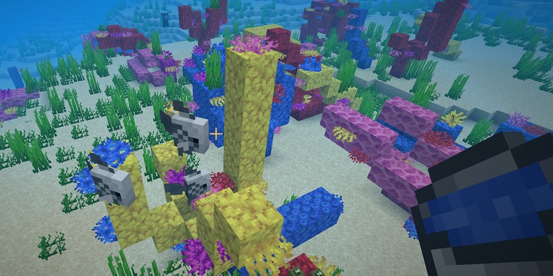 マイクラ　熱帯魚を水入りバケツで回収する
