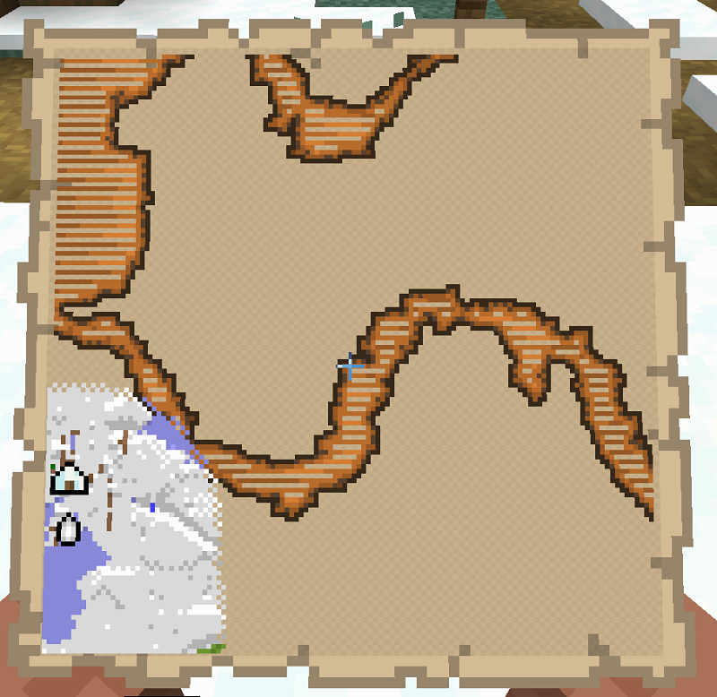 探検家の地図（雪原の村）を開く3