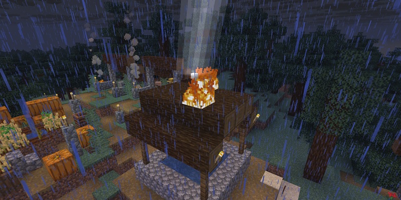 落雷による火事