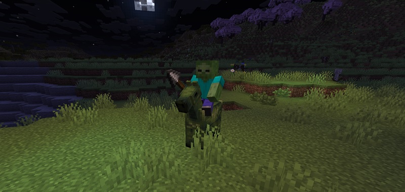 夜にスポーンしたゾンビホースマン