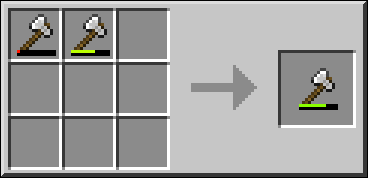 クラフトによる鉄の斧の修理