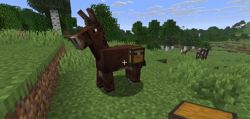 ウマにチェストを装備させる