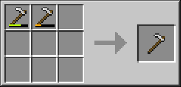 クラフトによる鉄のクワの修理