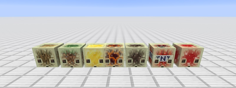 様々なブロックを吸収したサルファーキューブ