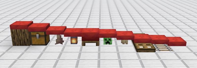 様々な高さのブロックの上に置かれたクッション